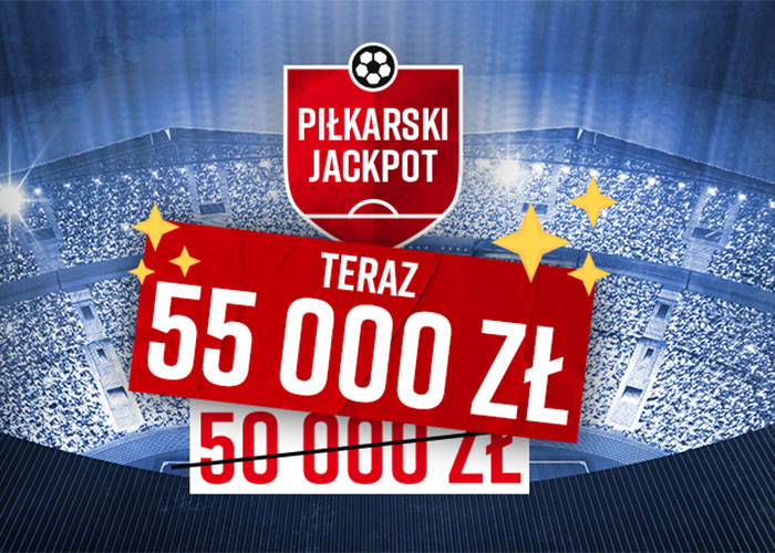 Pula w Piłkarskim Jackpocie urosła do 55 000 PLN!