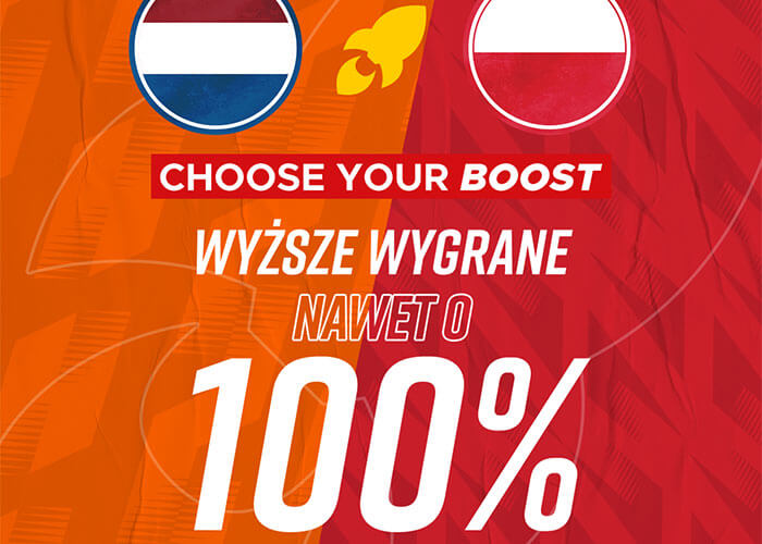 Holandia - Polska: powiększ swoją wygraną o 100%