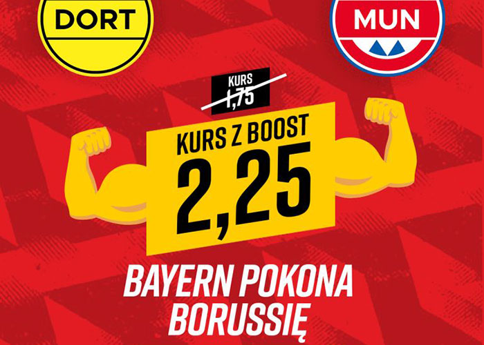 Bayern pokona Dortmund? Zagraj po kursie 2,25!