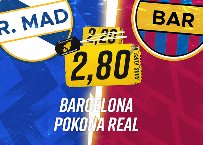 "Barca" pokona Real w El Clasico? Zagraj po kursie 2.80!